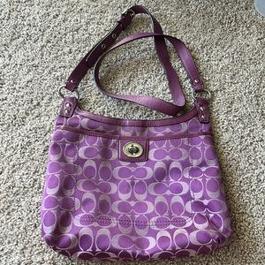 Purple Coach crossbody